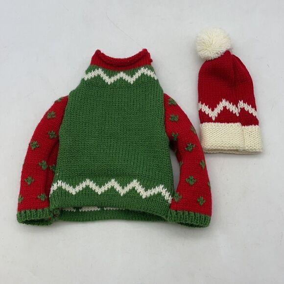 Snowman sweater and hat for wine bottle - Picture 4 of 6
